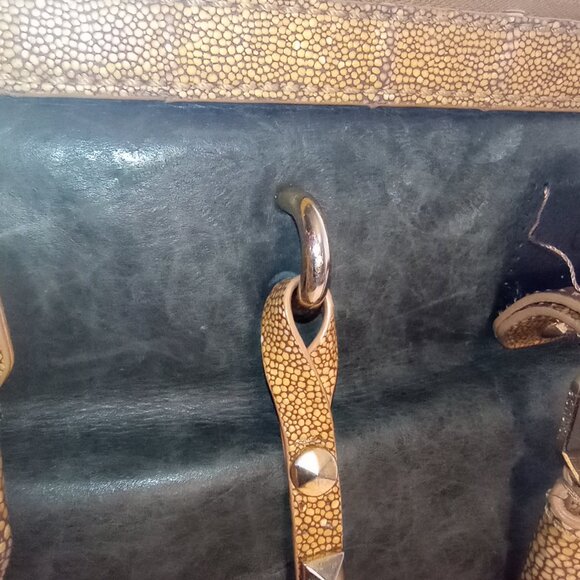 RARE Henri Bendel New York Vintage Leather Hand Bag w/ Compact - Picture 9 of 16